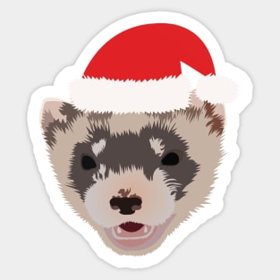 Chirstmas Ferret Sticker